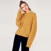 Custom high quality chunky knitwear knit women thick pullover sweater