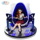 top selling virtual reality 9d cinema egg chair with 3 seats for vr park
