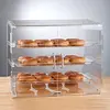 Customized Acrylic 3 Tray Refrigerated Bakery Display Case with Doors