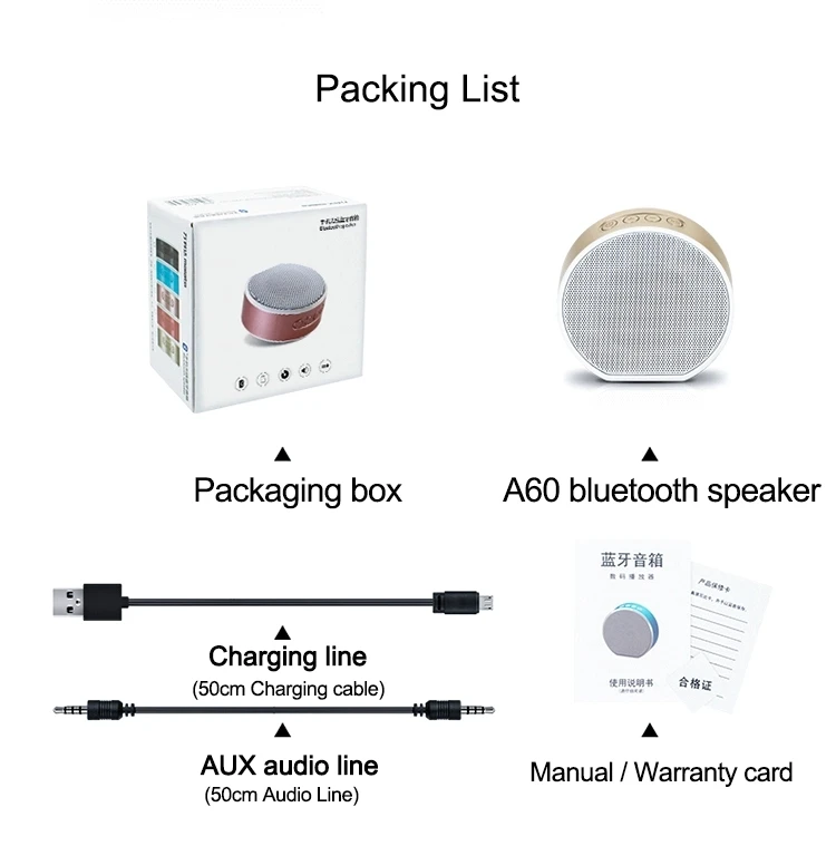 New arrivals electronic gadgets a60 bluetooths mini speaker wireless audio - ANKUX.COM