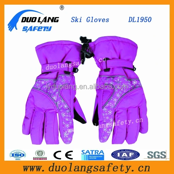 down filled sports and ski gloves with leather