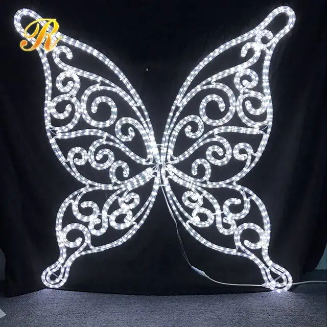 Kim loại led 2d motif ánh sáng bướm cho tường ngoài trời trang trí