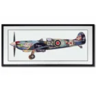 Handmade Artwork Wall Picture Art Original Decor Framed Collage Paper Art Plane