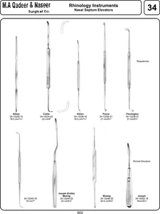 rhinology instruments killian nasal septum elevator/cottle nasal