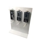 removable countertop jewelry supermarket custom white acrylic sock hook display stand