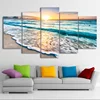 HD Printed 5 piece canvas art beach pictures seascape sunset beach painting canvas painting wall pictures
