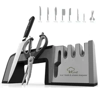 

professional manual diamond Stainless Steel Blades Shears Sharpening System 4 in 1 kitchen knife and scissor sharpener tool
