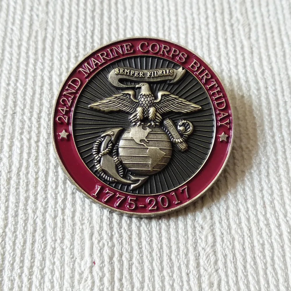 wholesale metal antique marine corps souvenir coin for 242nd