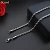 SLand Jewelry manufacturer wholesale high quality Twist Rope Chain Stainless Steel Necklace with Lobster Clasp for unisex