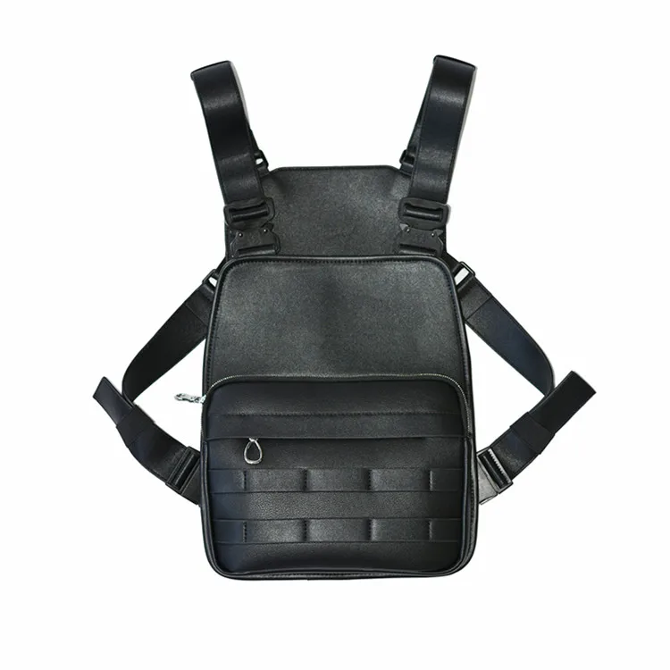 Men Tactical Black PU Leather Chest Rig Bag With Adjustable Shoulder Straps, Black,red, white
Men Tactical Black PU Leather Chest Rig Bag With Adjustable Shoulder Straps, Black,red, white