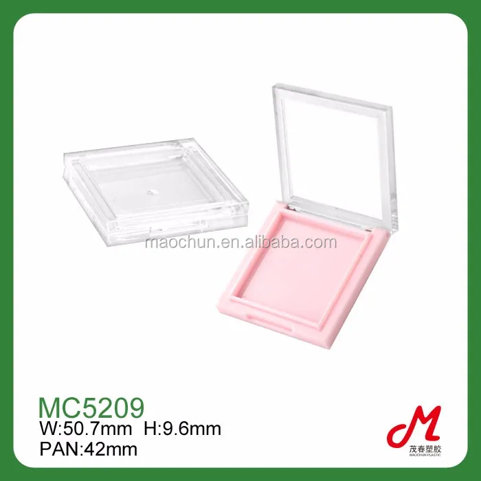 square super thin plastic blush cosmetic compact case