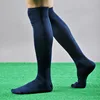 Custom design mens football socks navy blue football socks breathable soccer socks