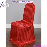 100 Polyester Damask Red Stripe Chair