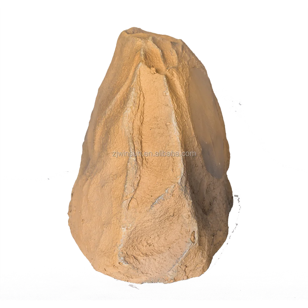8 Inch Outdoor Weather-Resistant Rock Speaker in Natural Earth Tone Finish - ANKUX.COM