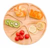 Best Selling Bamboo Round Shaped Plates Bamboo Serving Tray