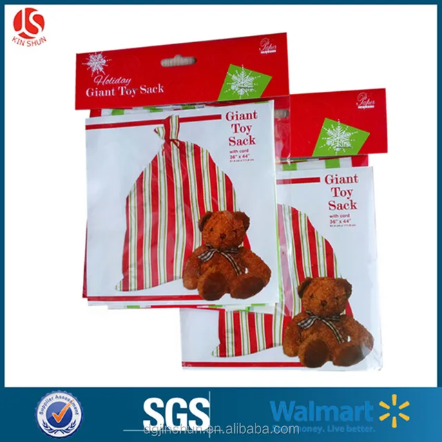 giant thicker plastic bike gift bag / cover printed santa claus