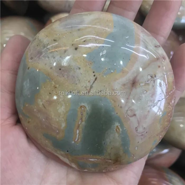 natural ocean jasper stone saucer-shaped stones