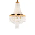 Elegant Style Crystal Beads Luxury Chain Chandeliers For Hospitality Pendent Light