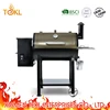 Barrel Professional Electric Grill Pellet Tube Traeger Grill BBQ Pellet Smoker with Tolling Cart for Backyard