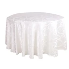 TT09151 wedding table cloth jacquard damask round tablecloth fabric