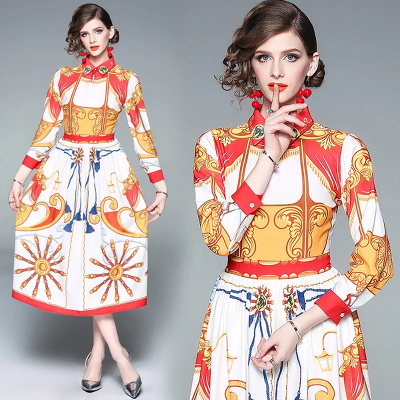 Spot QP3129073#European station new women's retro temperament printed lapel long-sleeved dress
Spot QP3129073#European station new women's retro temperament printed lapel long-sleeved dress