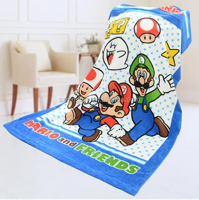 Cartoon character printed beach towel for kids 100% cotton kids bath towels 6.jpg