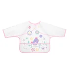 Promotion PEVA waterproof long sleeves baby bibs wholesale