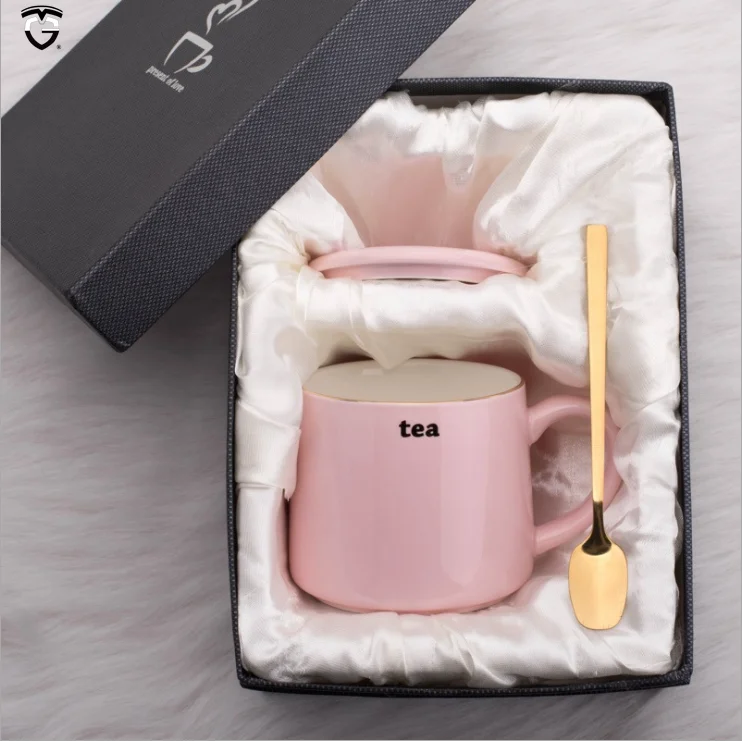 four colors gift box big belly glod rim ceramic mug with lid spoon handle, Customized promotional mug
four colors gift box big belly glod rim ceramic mug with lid spoon handle, Customized promotional mug