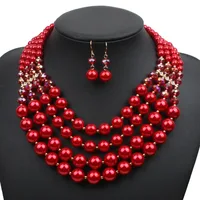 Fashion pearls necklace and earrings set Fashion pearls jewelry set wholesale TC6780
Fashion pearls necklace and earrings set Fashion pearls jewelry set wholesale TC6780