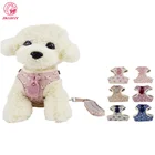 JXANRY Pet Harness Plaid Elegant Style Little Dog Harness Cat Vest With Comfortable Tie Harness Collar Wholesale