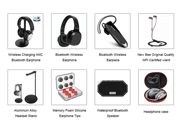 new bee wireless charging headphone stand