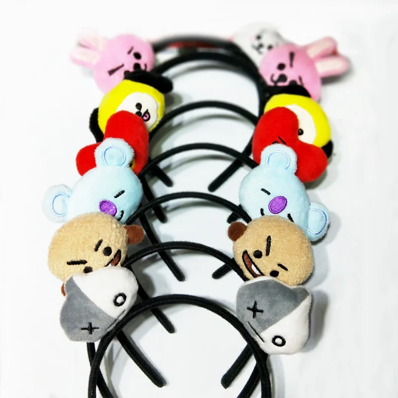 

Hairbands Hot Cartoon Plush Children Girls Cute BT21 Hair Jewelry Headband Kpop Stars BTS Head Jewelry