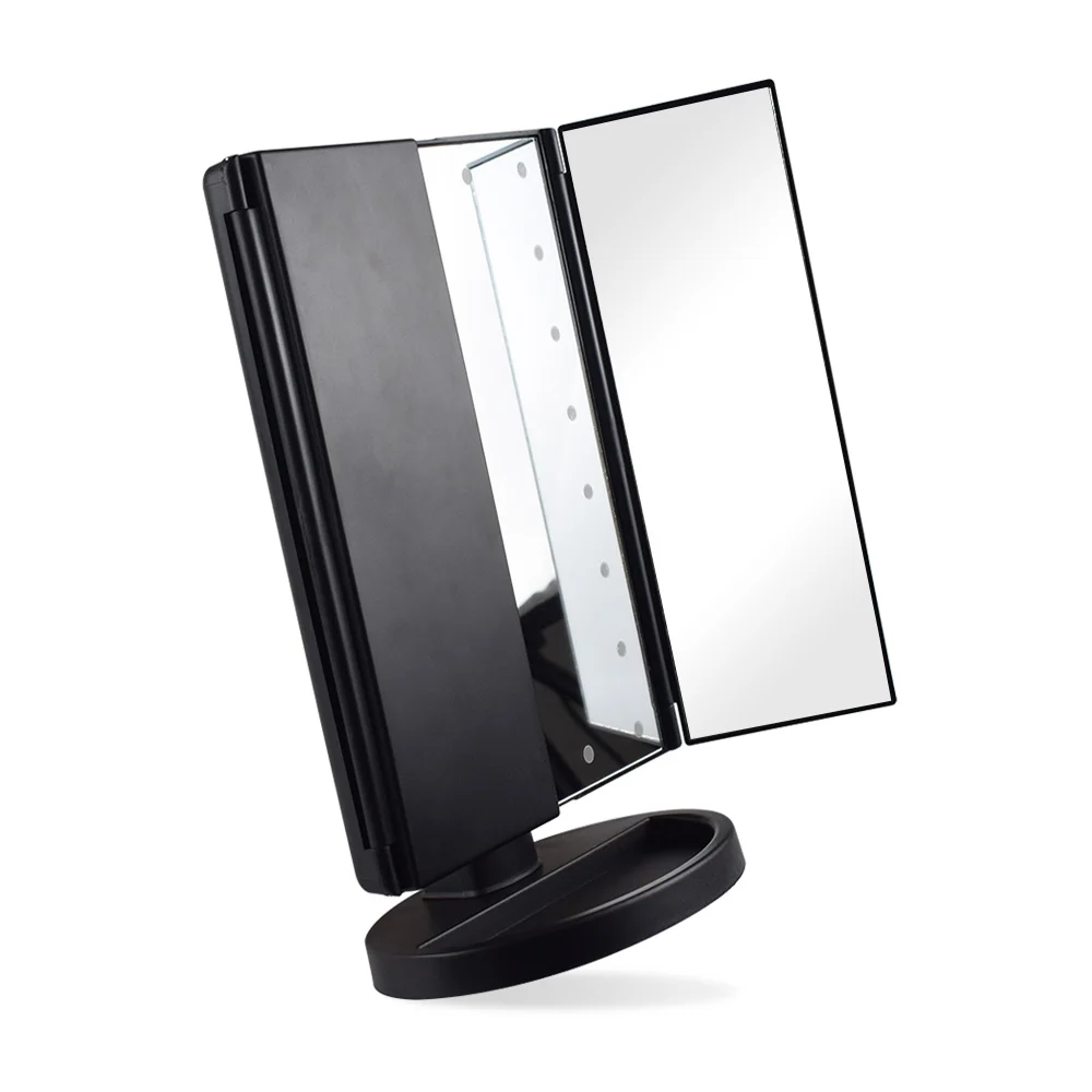 Wholesale low MOQ led pocket makeup mirror led light mirror makeup makeup mirror with led light