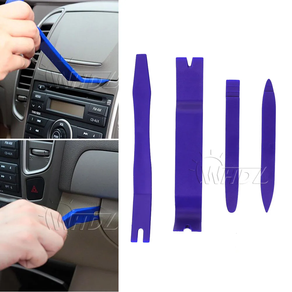 WHDZ 4pcs Blue Auto Car Radio Door Clip Panel Trim Dash Audio Removal Installer Pry Tool (2)