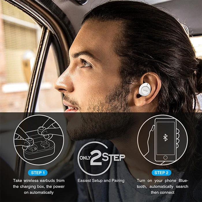 Uiisii 602TWS Wireless Earbuds With Mic TWS Headset Real Wireless Headset Sports Earbuds Stereo In Ear Earphone - ANKUX.COM