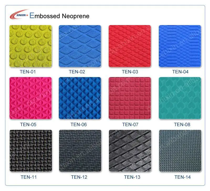 Hot Embossing Neoprene Rubber Sheeting For Cooler Bags, Laptop Sleeves