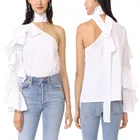 White one shoulder top and blouse design patterns back neck