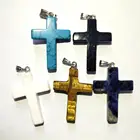 Hot Sale Crystal Cross Design Pendant Gemstone Cross Pendant for Necklace