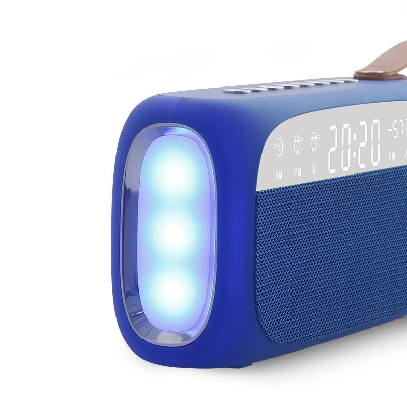 DIGITAL ALARM CLOCK WIRELESS SPEAKERT FASHION 2x5W 2400MAH DOUBLE MOODLIGHT MIRROR TIME DISPLAY - ANKUX.COM