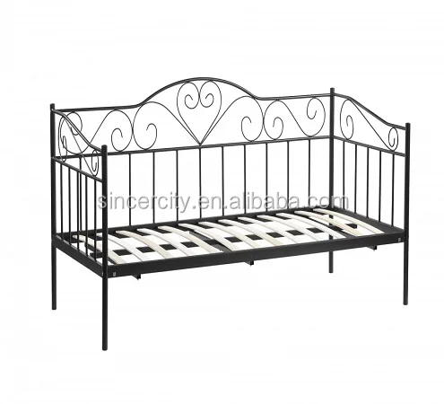Chambre à coucher meubles En Métal lit simple cadre de lit en métal de lit de jour en métal