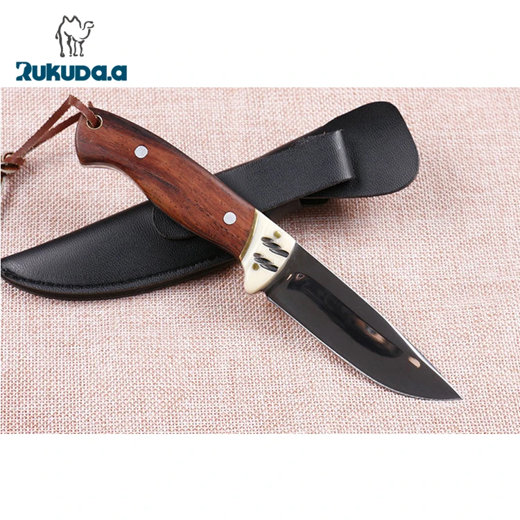 440 Fixed Blade Wood Handle Hunting Camping Army Knife.jpg