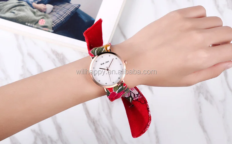 cotton band life waterproof woman quartz watch set size of watc