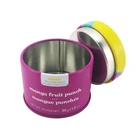 Food grade double lid airtight round tea tin can