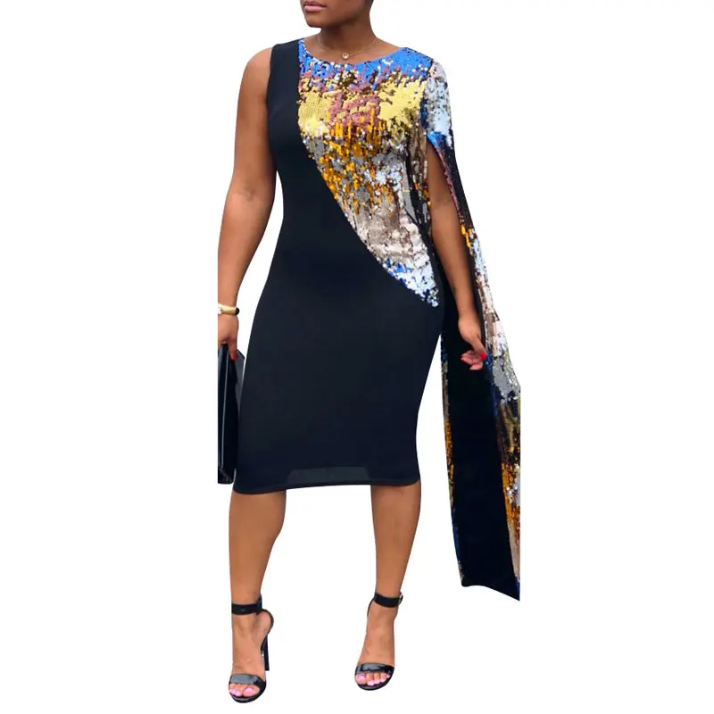 81106-MX76 one sleeve spliced women dresses party sequined
81106-MX76 one sleeve spliced women dresses party sequined