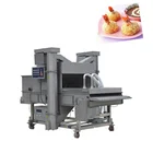 Professional fish patty burger batter covering machine meat breading machine