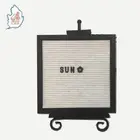 Wooden changeable felt letter board with metal stand