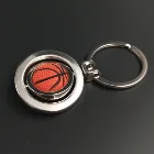 Custom Cheap 3D Basketball Football Baseball Metal Trolley Keychain for giveaway