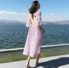 zm40160c holiday woman one piece skirt 2018 summer new style Korean Bohemian long dress backless beach dresses
