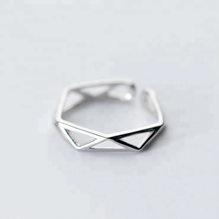 Simple 925 Sterling Silver Mount Geometric Triangle Hollow Adjustable DIY Ring Jewelry, N/a
Simple 925 Sterling Silver Mount Geometric Triangle Hollow Adjustable DIY Ring Jewelry, N/a