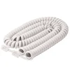 White color Telephone Handset Cord Landline Handset Cord Cable wire 10Ft